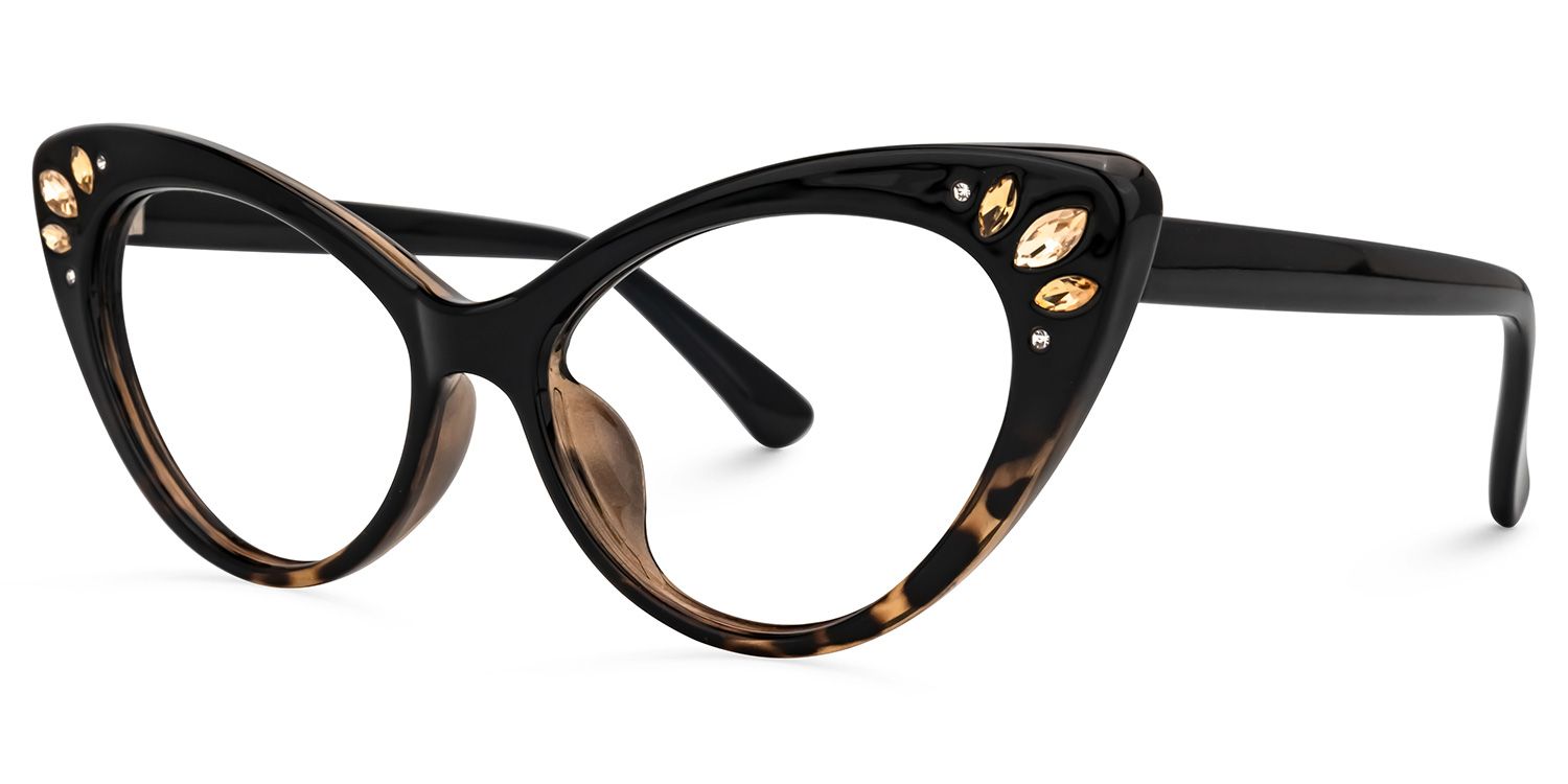 Zeke Schwarz Cateye Brille1