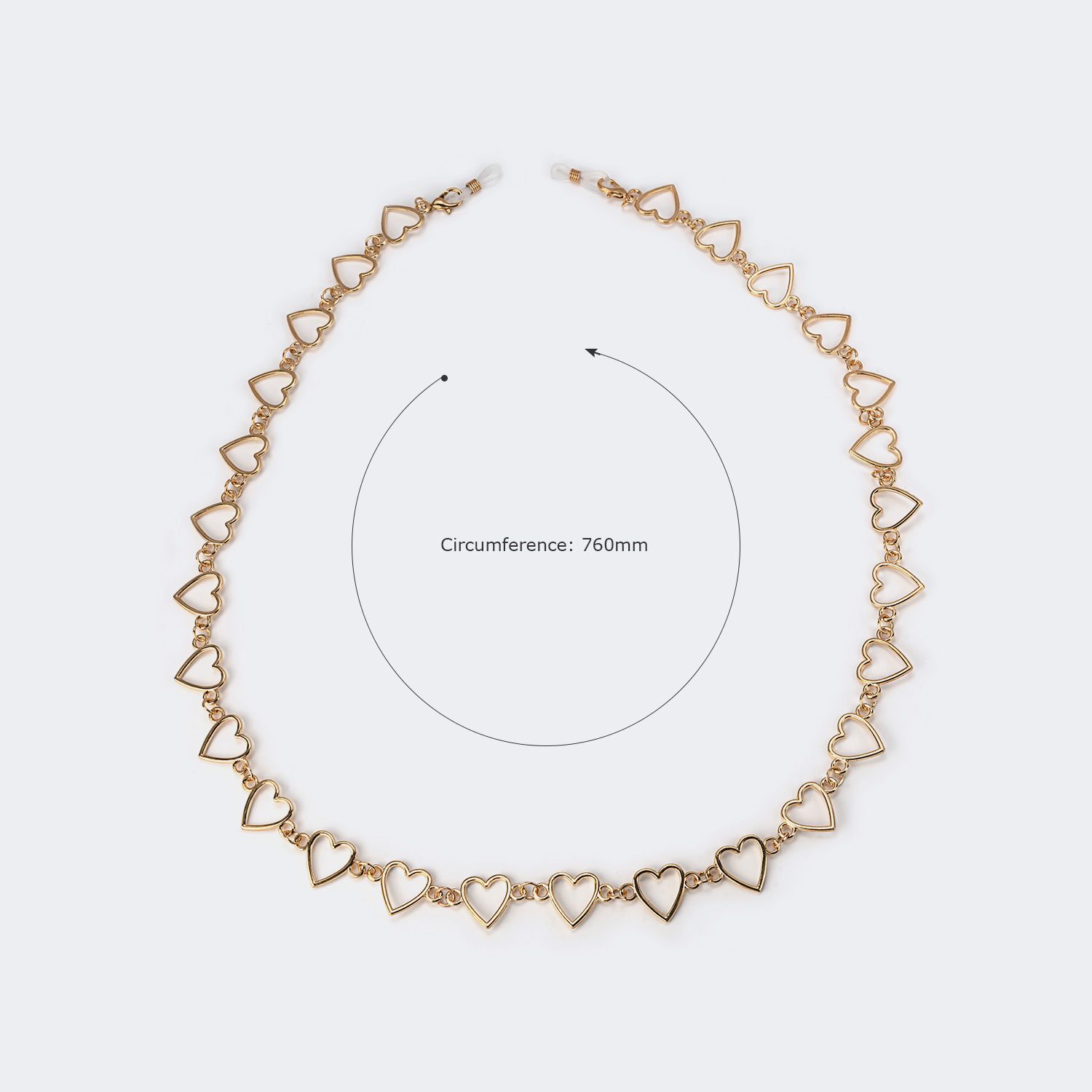 Harlan Gold Herz Brillenkette2