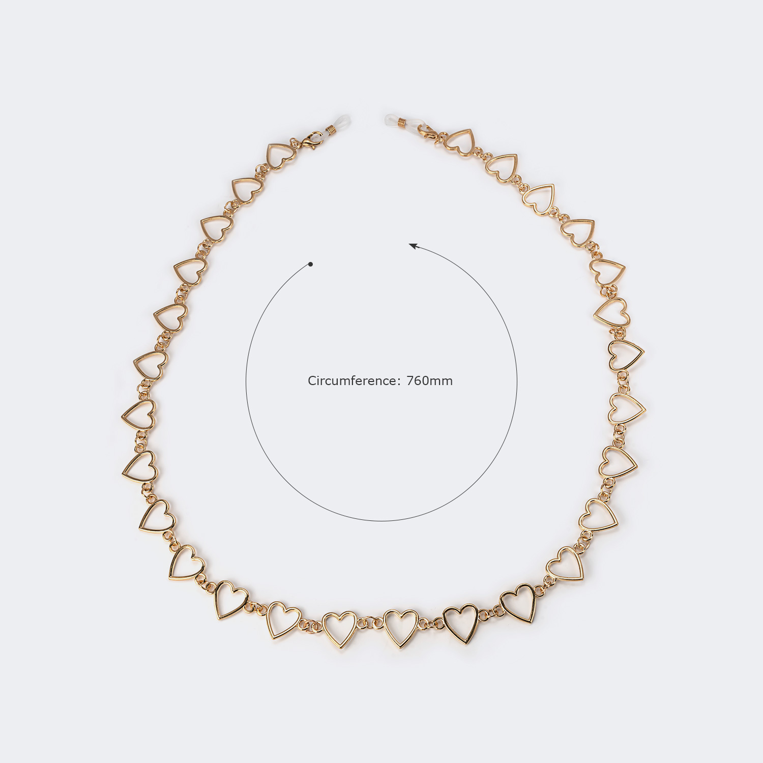 Harlan Gold Herz Brillenkette2