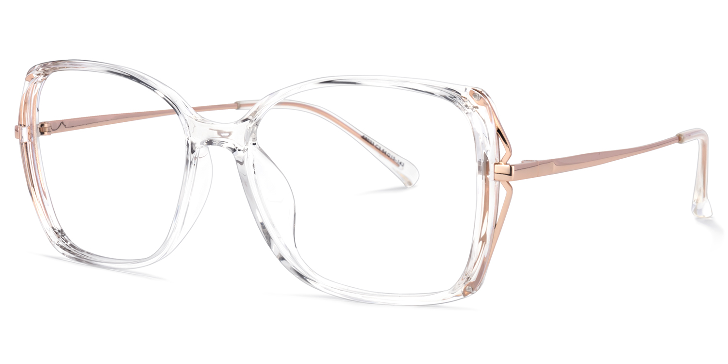 Fulleord Gold Kristall Quadratisch Brille1