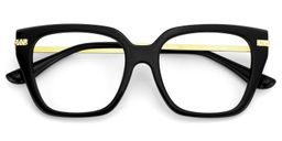 Yusbetsy Schwarz Rechteckig Brille1
