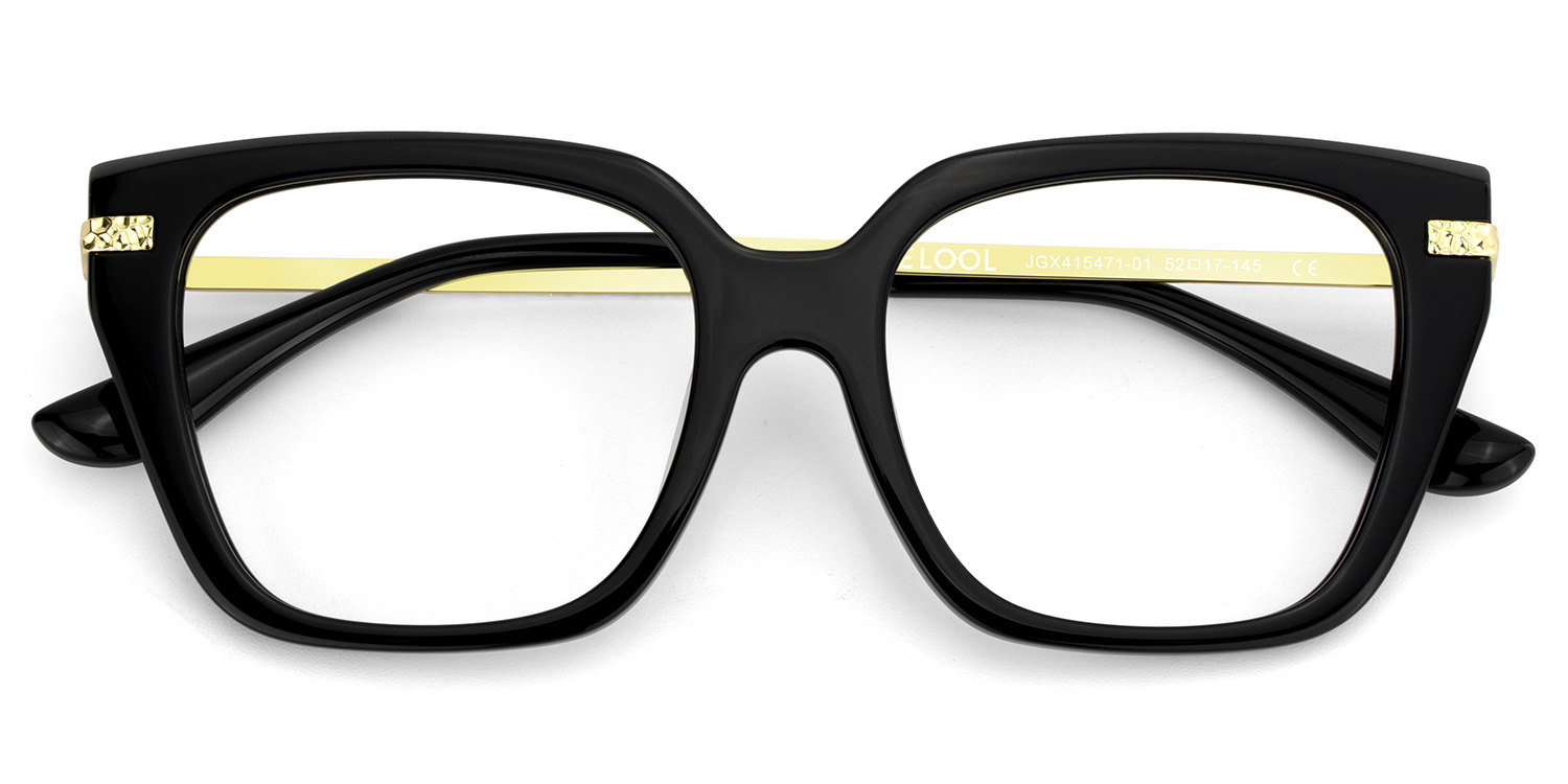 ZEELOOL Yusbetsy Schwarz Rechteckig Brille