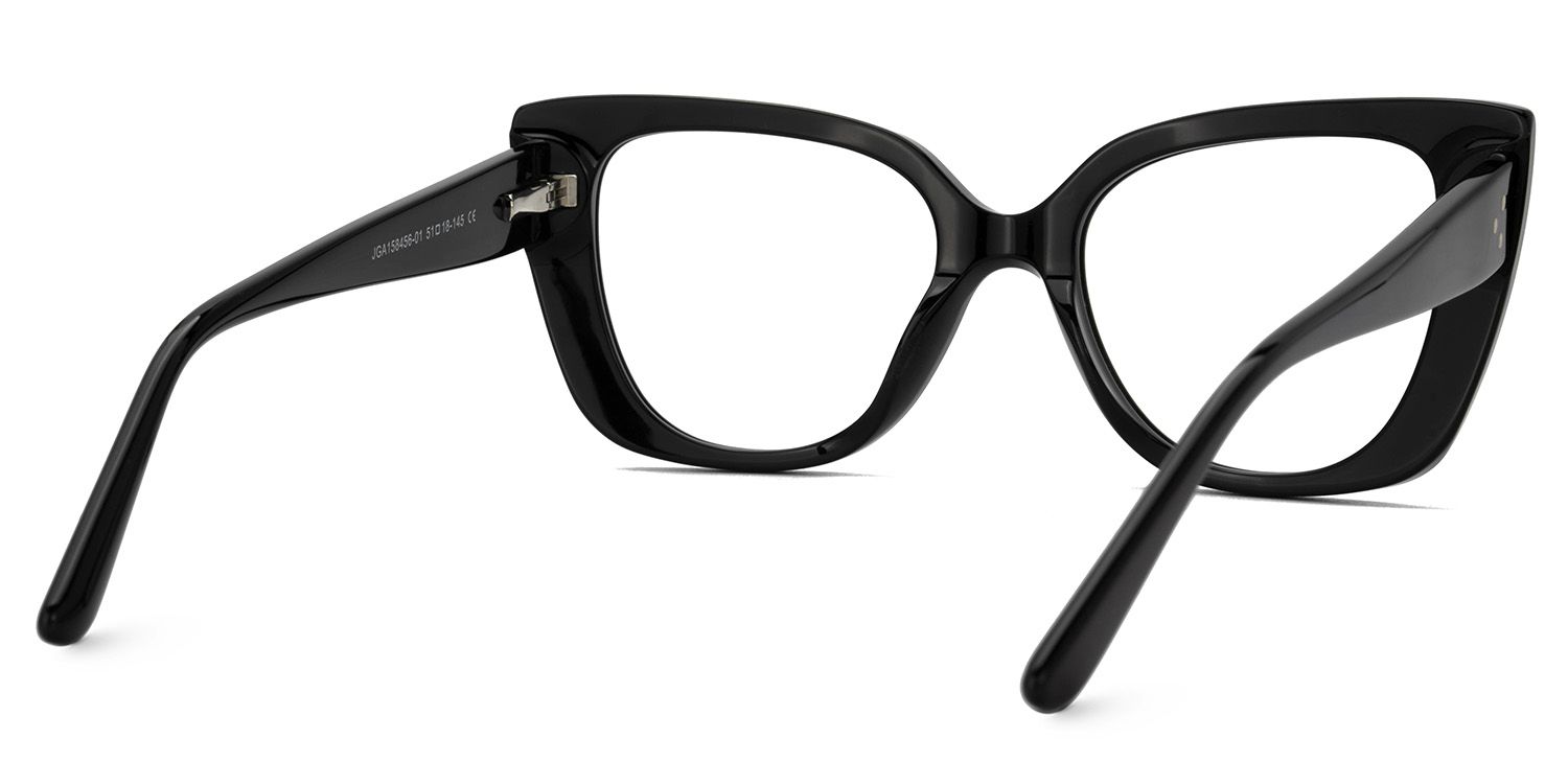 Smolin Schwarz Cateye Acetat Brille2