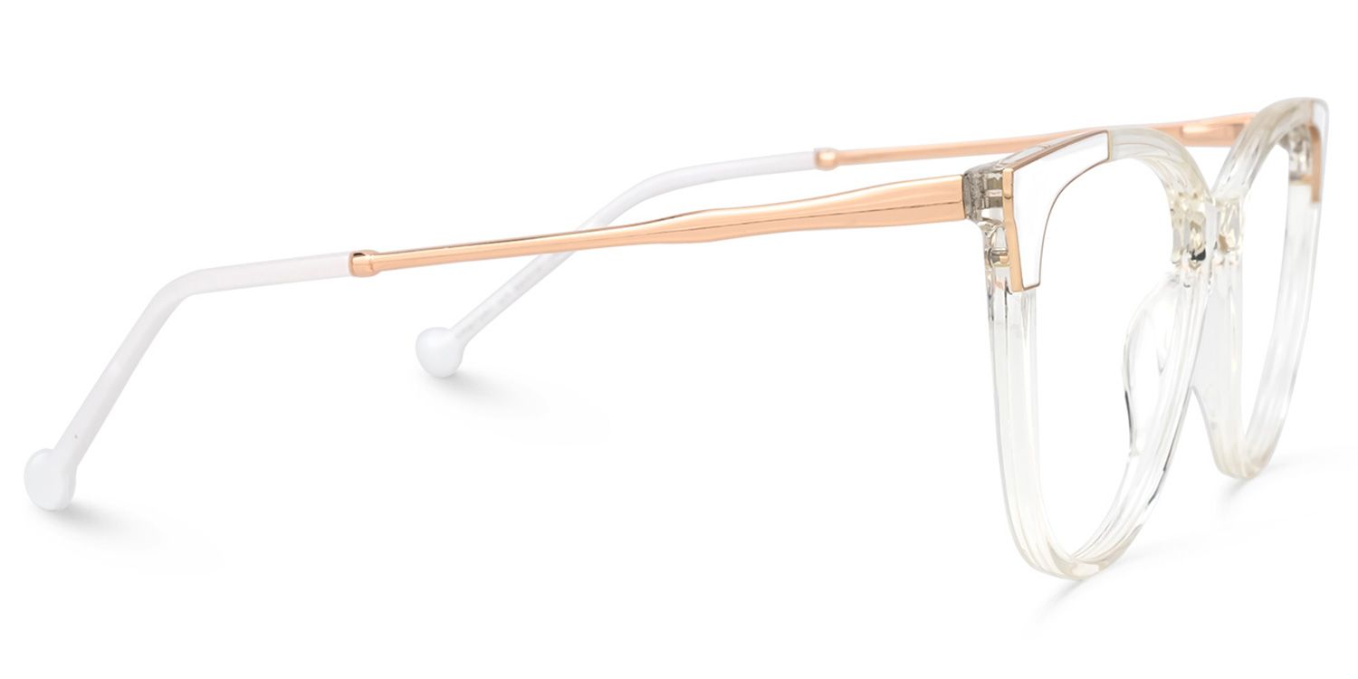 Fiona Weiß-Gold Cateye Brille3