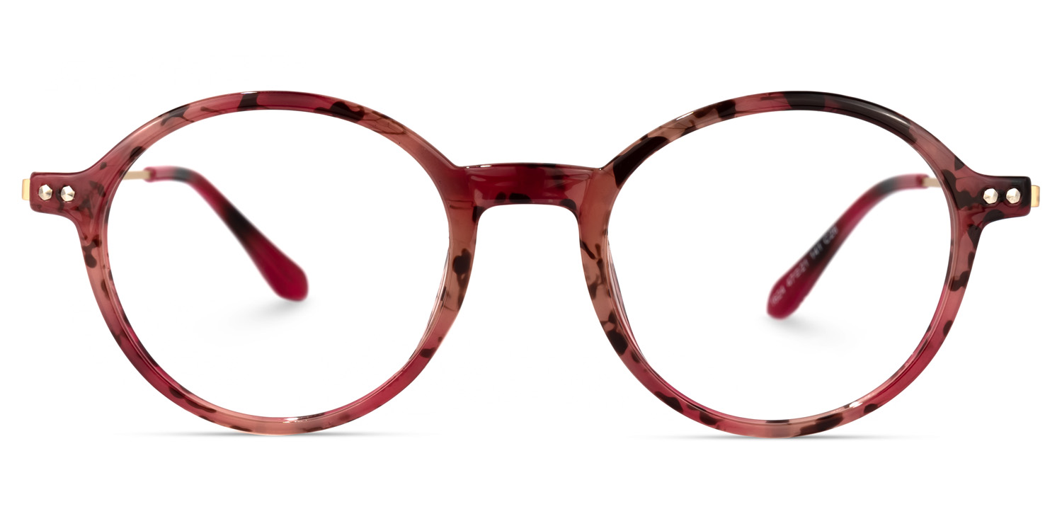 Tabitha Rot-Tortoise Rund Brille0