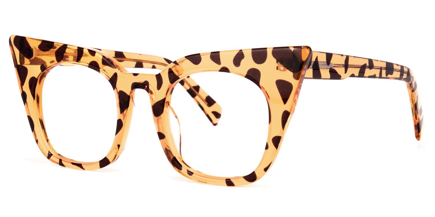 Chandra Gelbe Tortoise Cateye Brille1