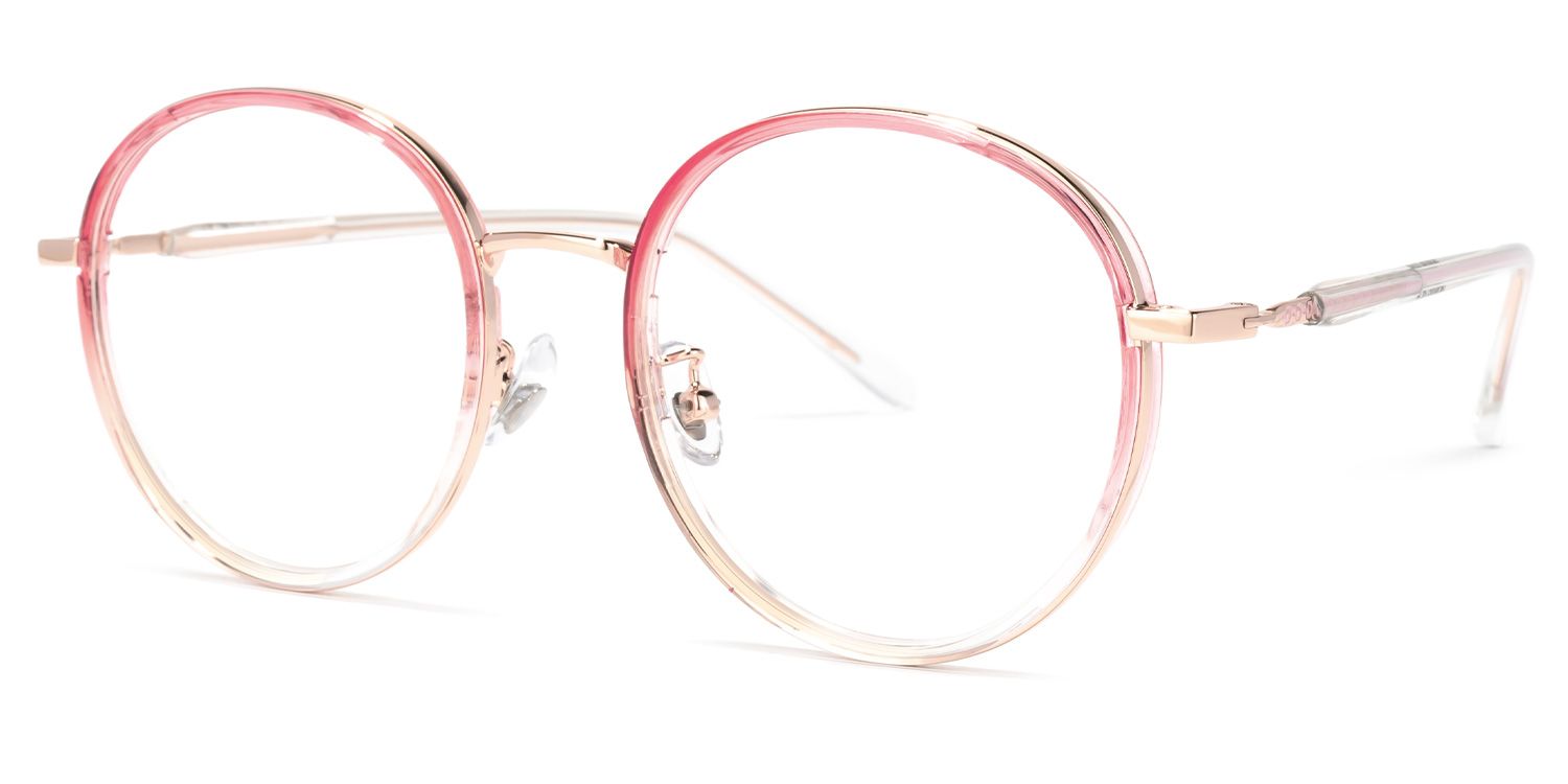 Poell Rosa Klar Runde Brille1