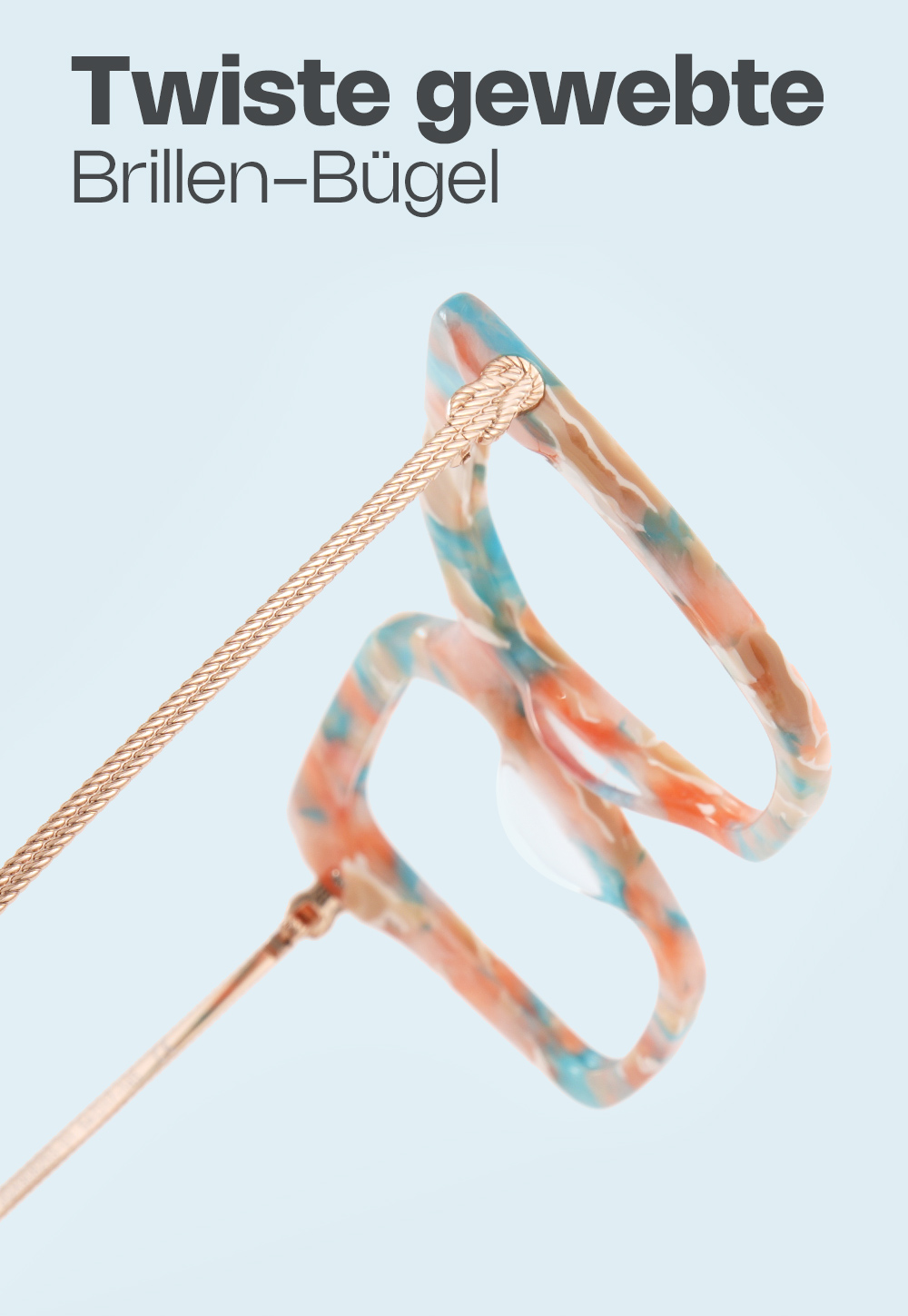 Flora Orange-Bunt Quadratisch Brille