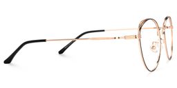 Madge Schwarz-Gold Rund Brille2