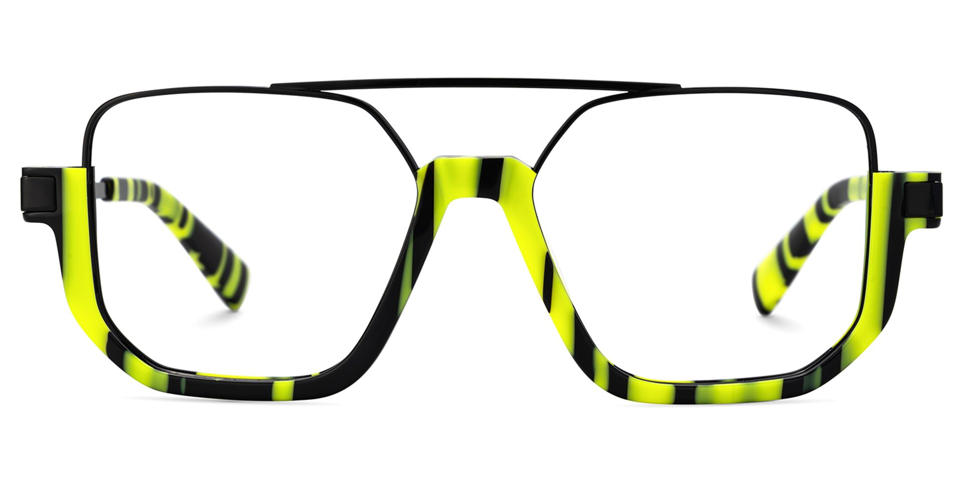 Oromiya Schwarz-Grün Pilot Gemischte-Materialien Brille0