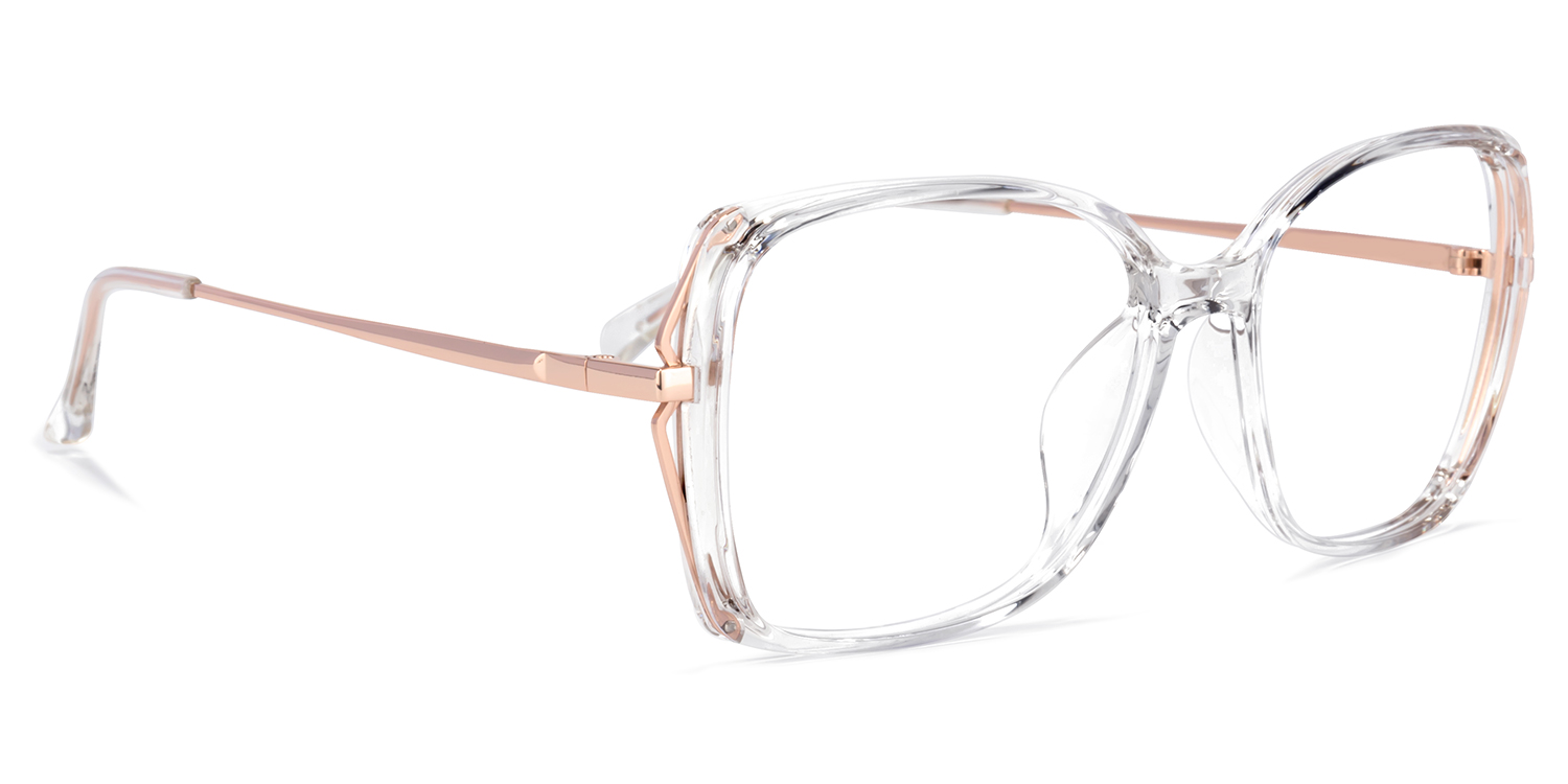 Fulleord Gold Kristall Quadratisch Brille2