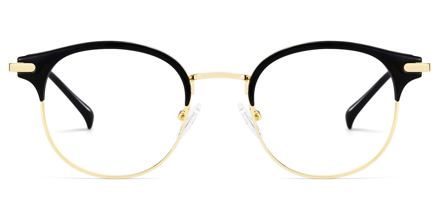 Elke Gold Browline Gemischte-Materialien Brille0