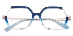 Yulisa Blau Quadratisch Brille3