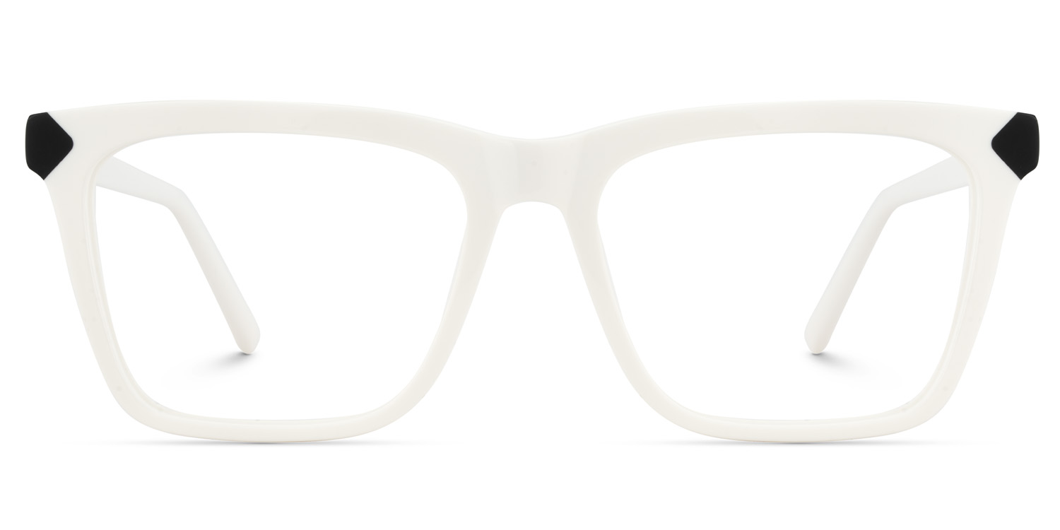 Denver Weiß Rechteckig Brille gutes Bild