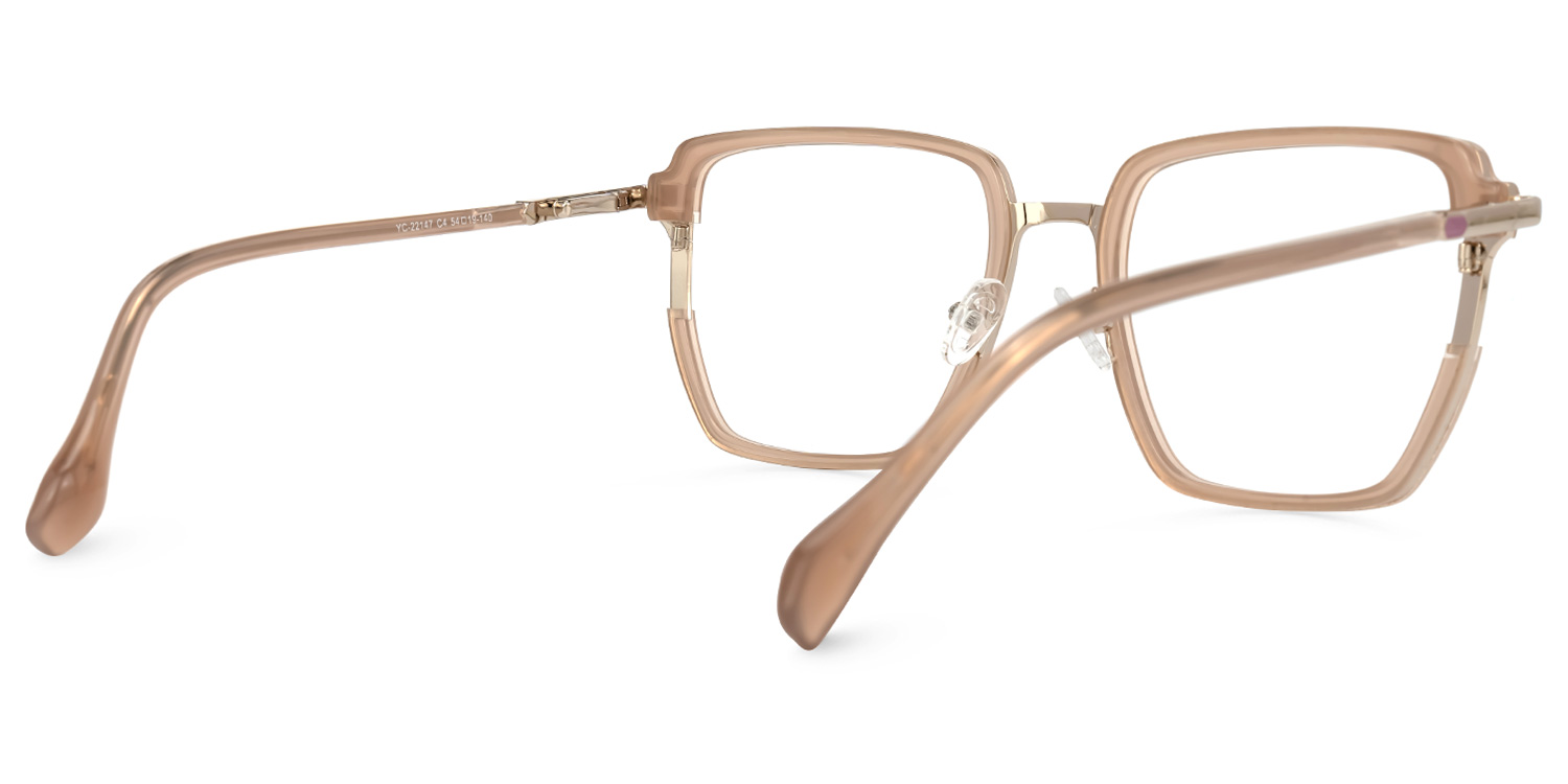 Lael Champagner Quadratisch Brille2
