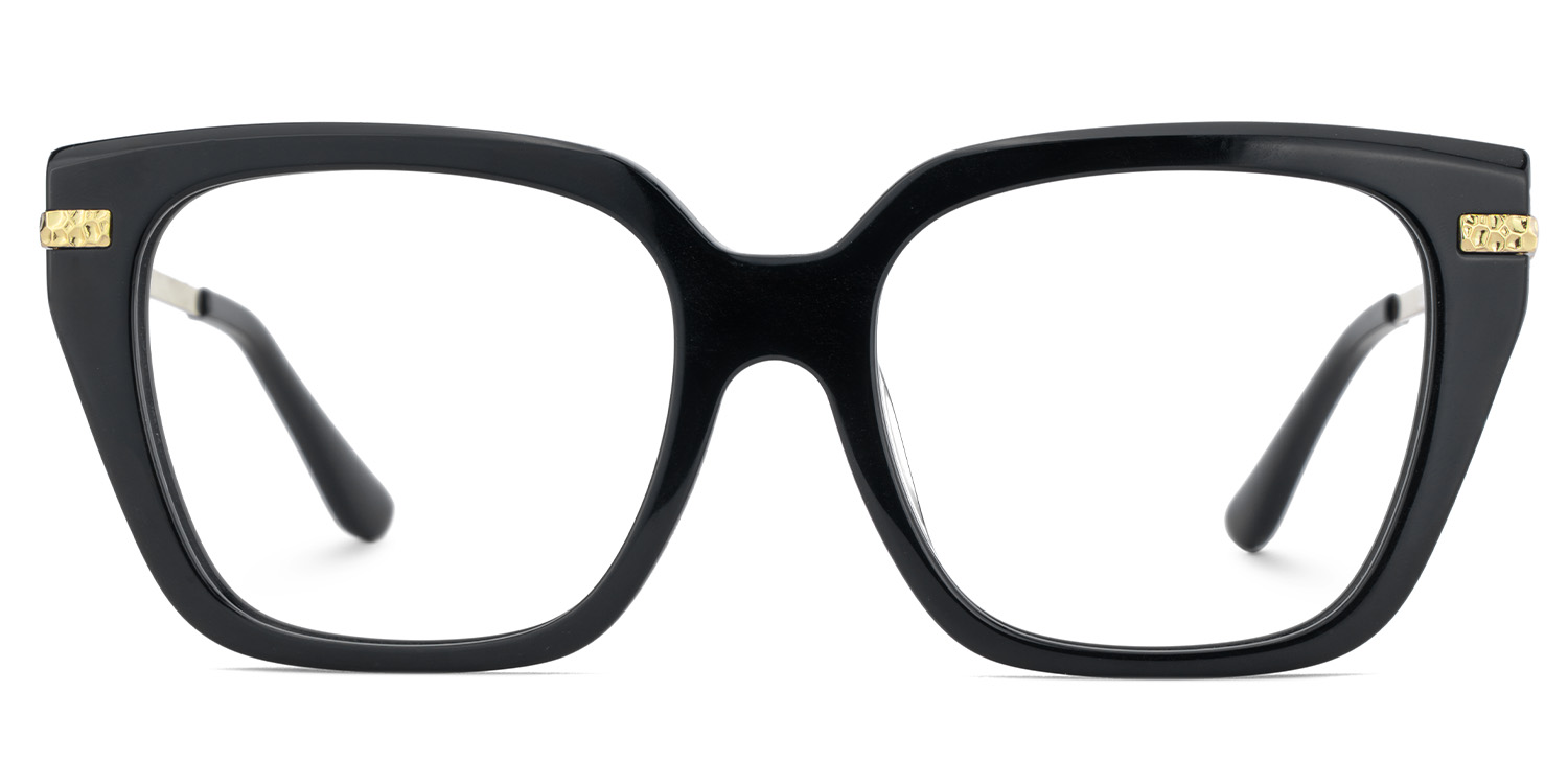 Yusbetsy Schwarz Rechteckig Brille gutes Bild
