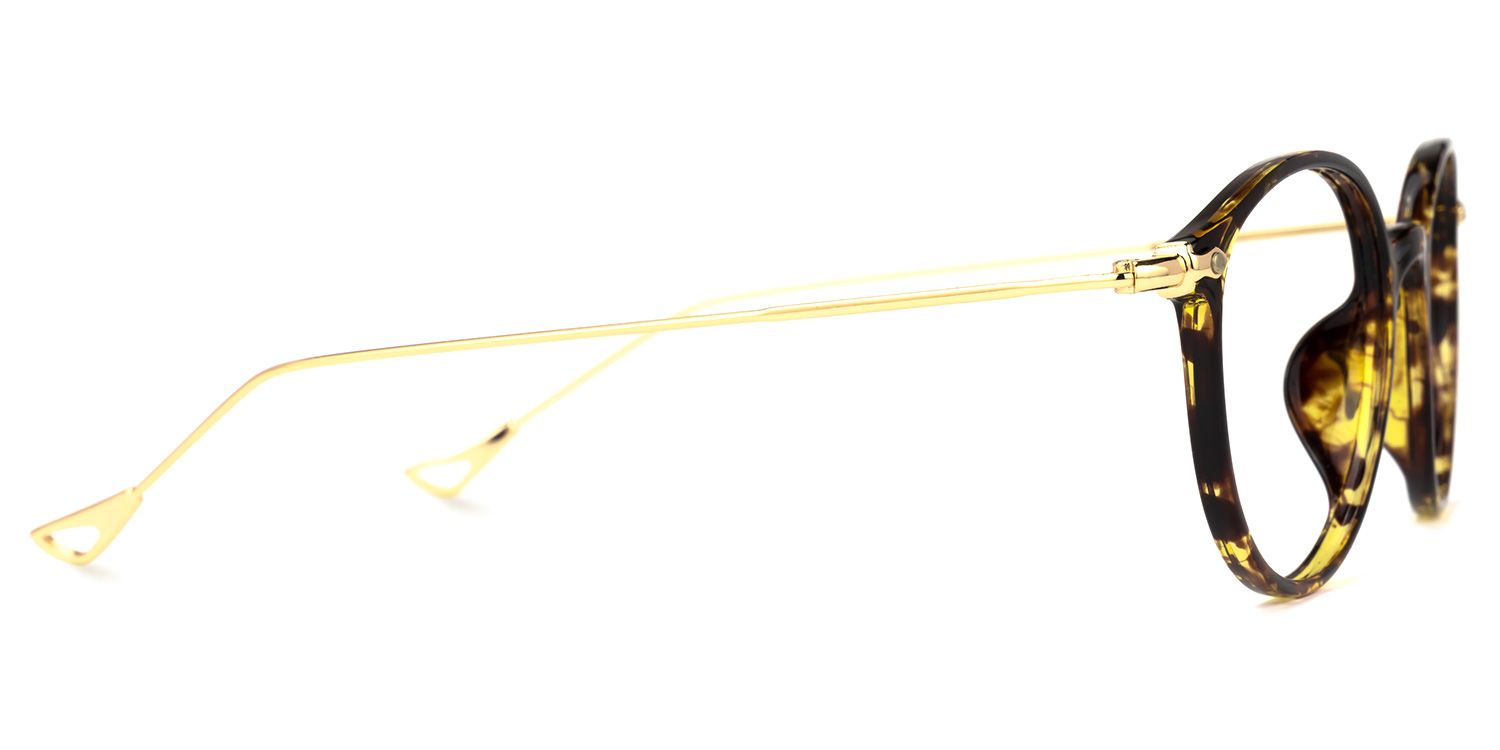 Fayth Gelb-Tortoise Rund Brille3
