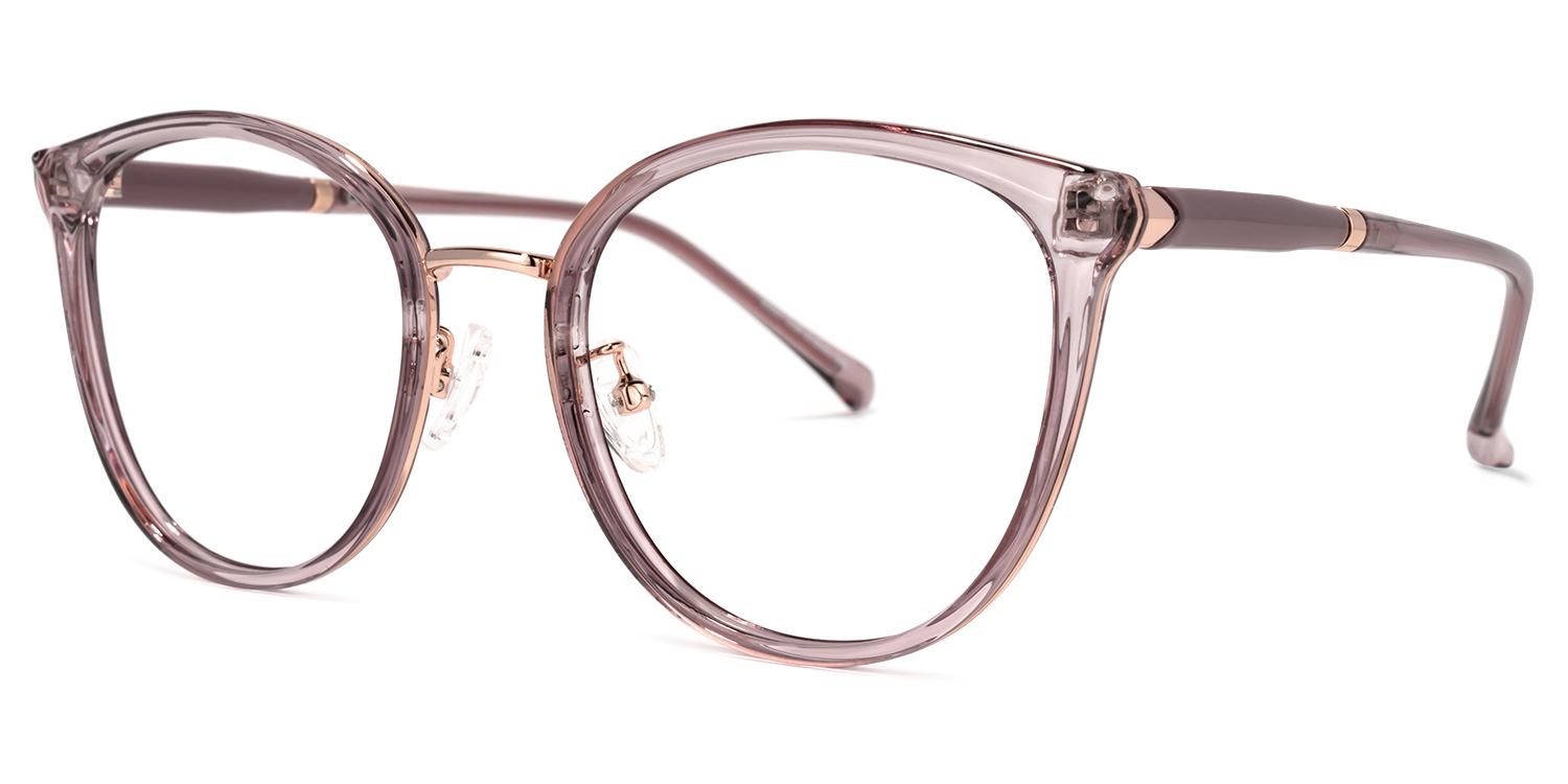 Theola Hellrosa Cateye Brille1