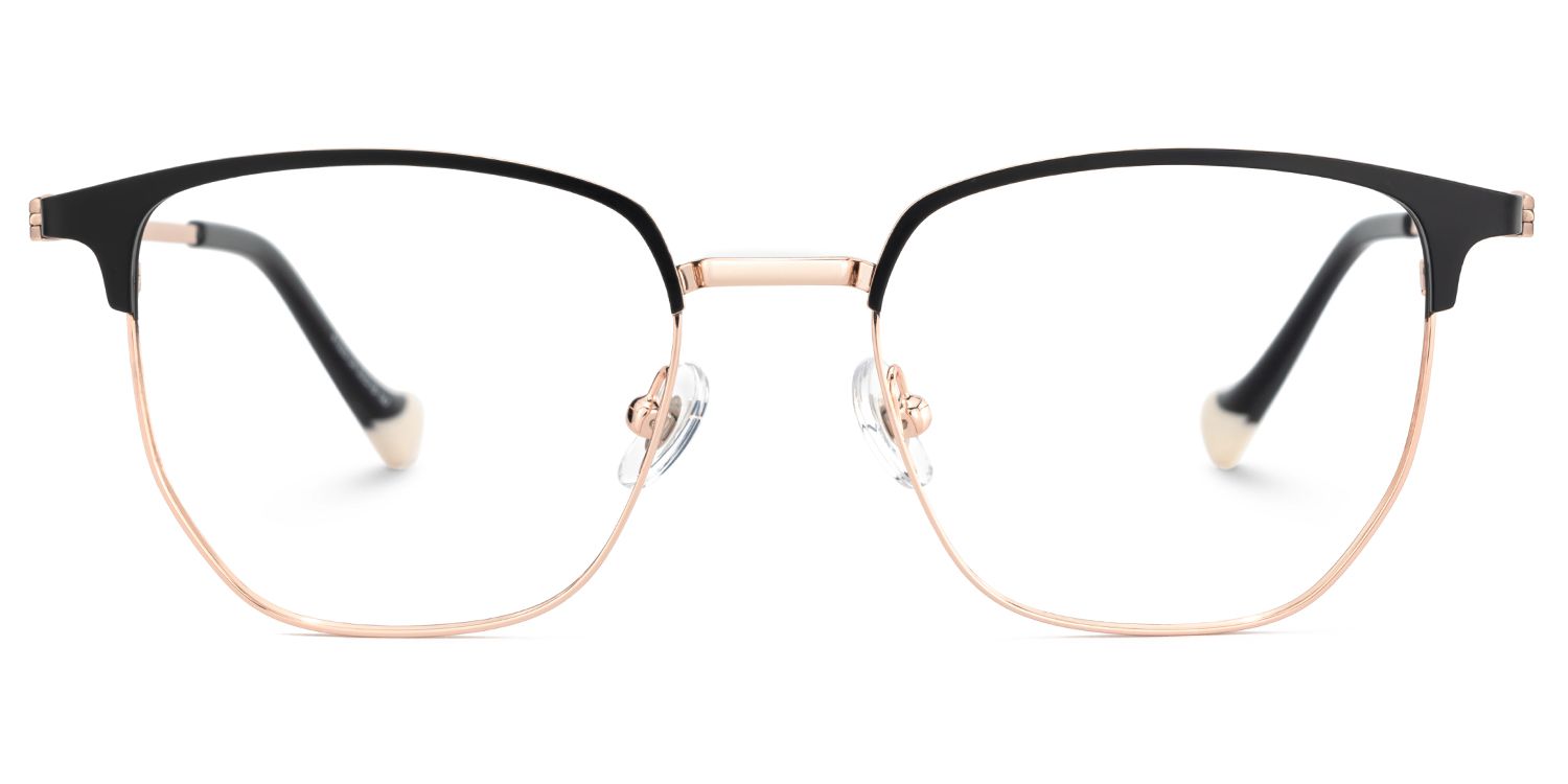 Orpah Schwarz Browline Metall Brille0