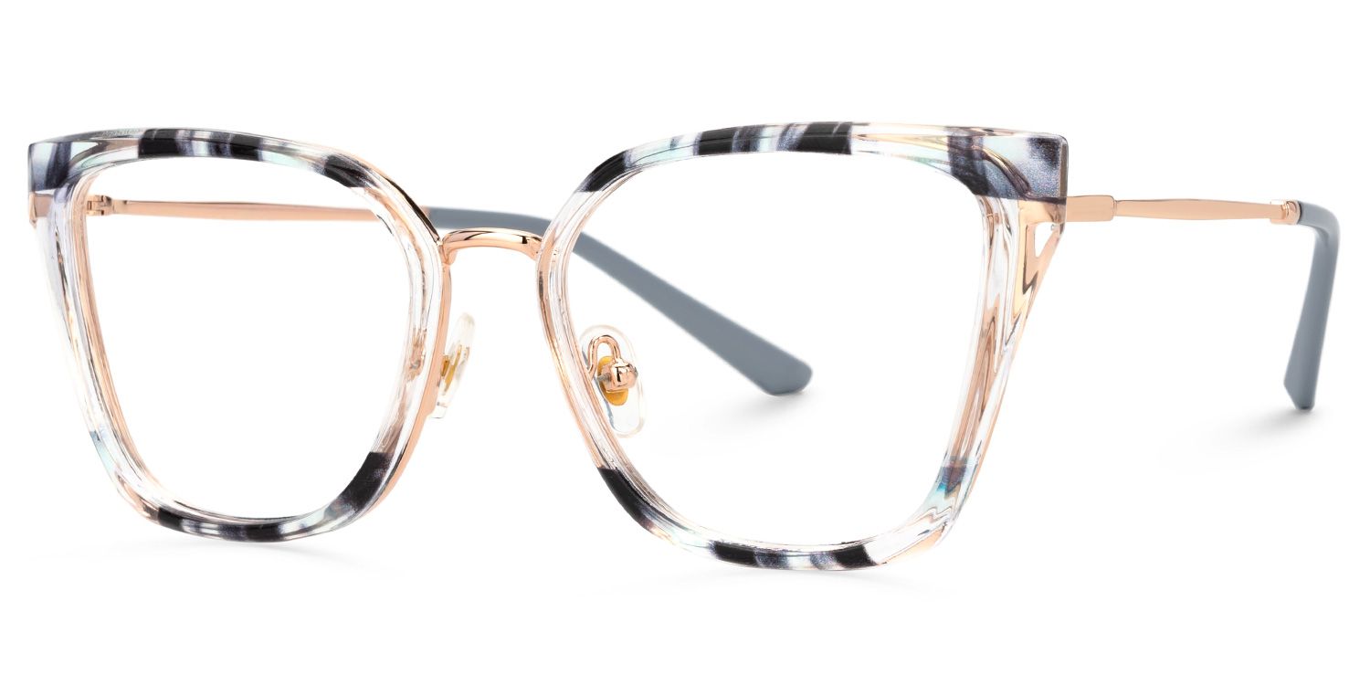 Joey Grau-Tortoise Rechteckig Brille1