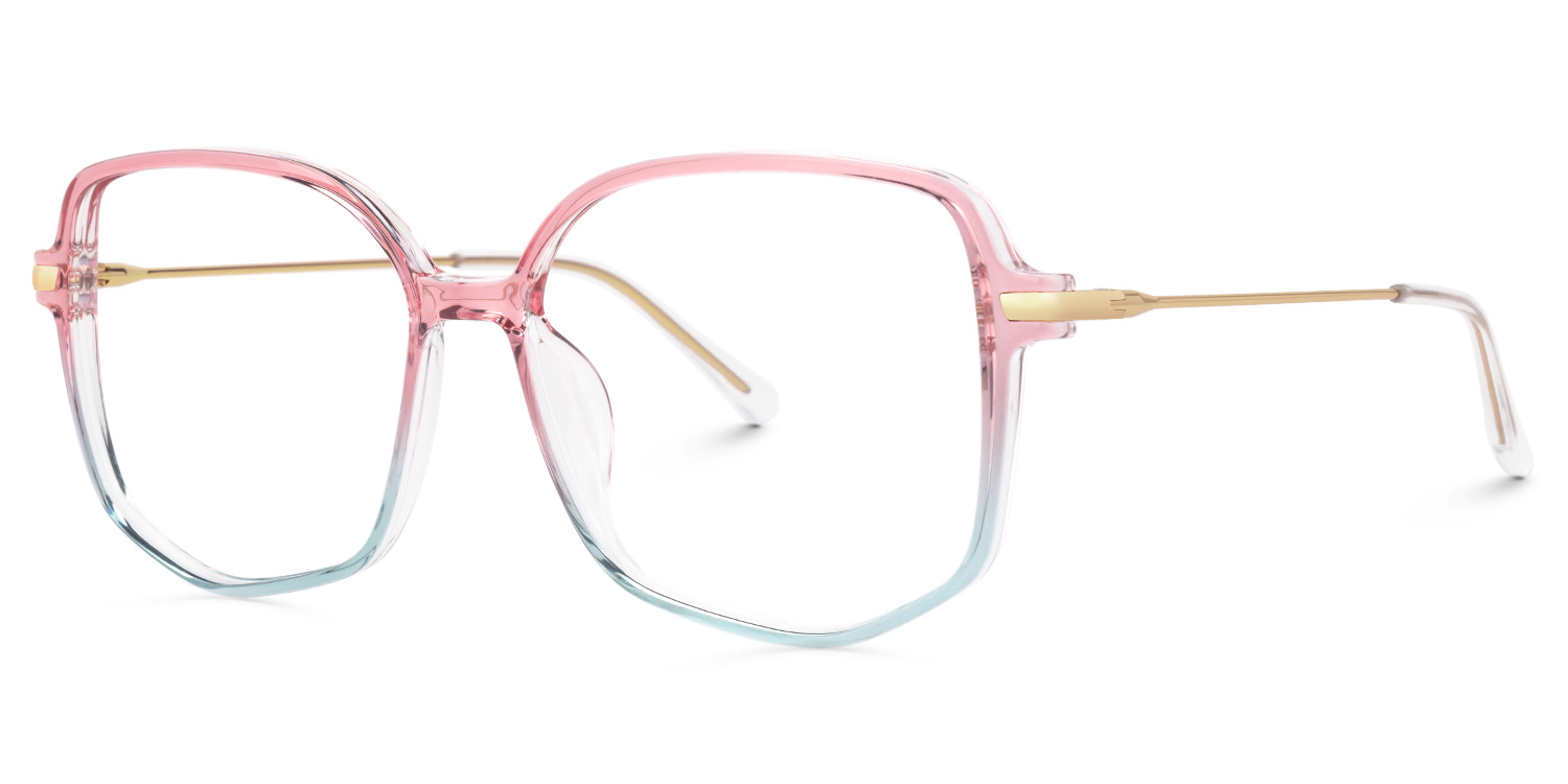 Payton Rosa-Blau Geometrisch Brille1