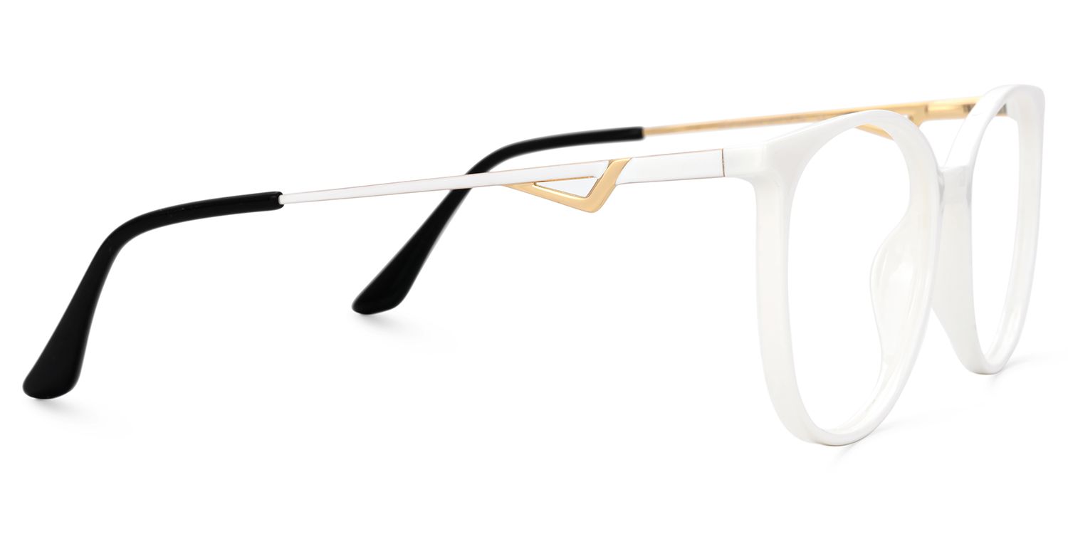 Babbage Weiß Rund Brille2