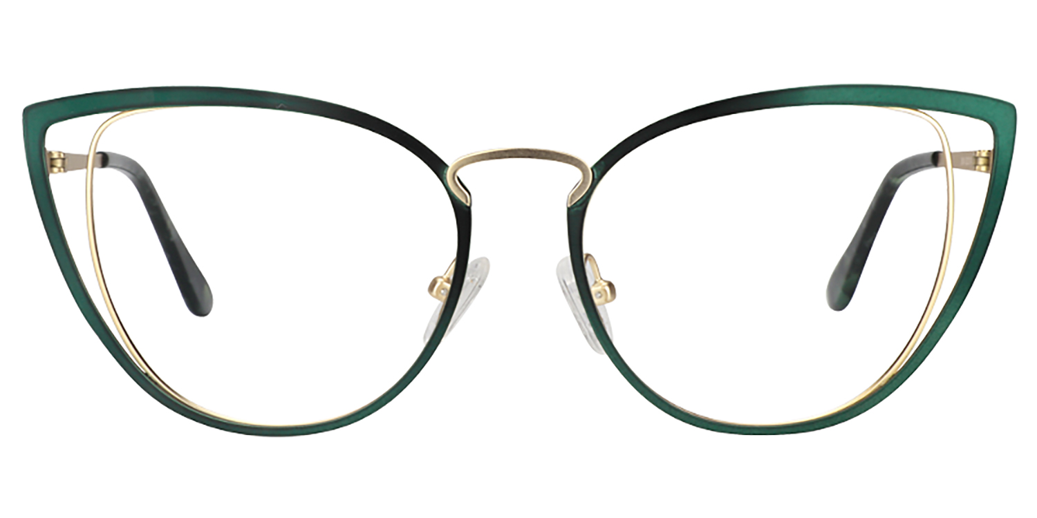 Eras Grün Cat Eye Brille1