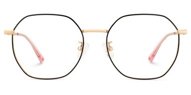 Lilly Rosa-Schwarz Geometrisch Brille