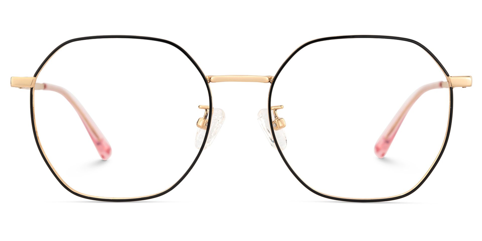 Lilly Rosa-Schwarz Geometrisch Brille0