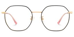 Lilly Rosa-Schwarz Geometrisch Brille0