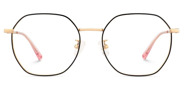 Lilly Rosa-Schwarz Geometrisch Brille