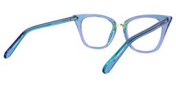 Martha Blaue Klar Cateye Brille4