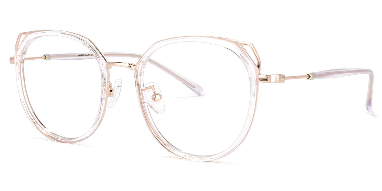 Ofelia Gold Klar Geometrisch Brille1