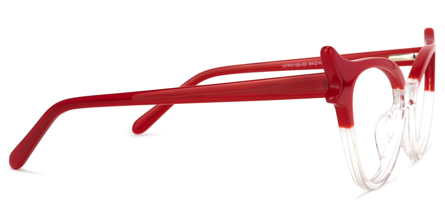 Judy Kristall Rot Cat Eye Brille3