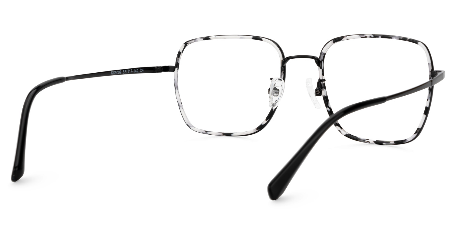 Kendall Schwarz-Tortoise Quadratisch Brille2