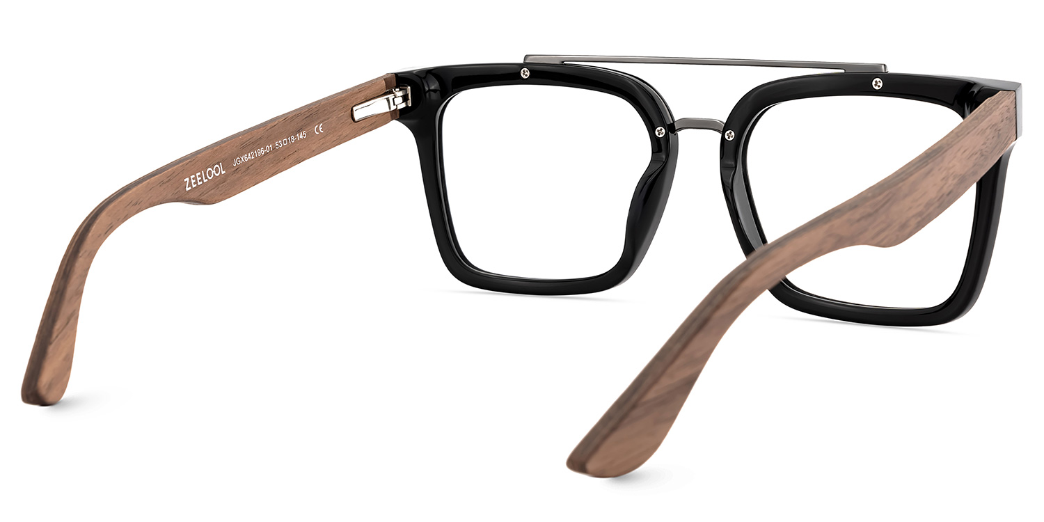 Pascal Schwarz Pilot Gemischte-Materialien Brille4
