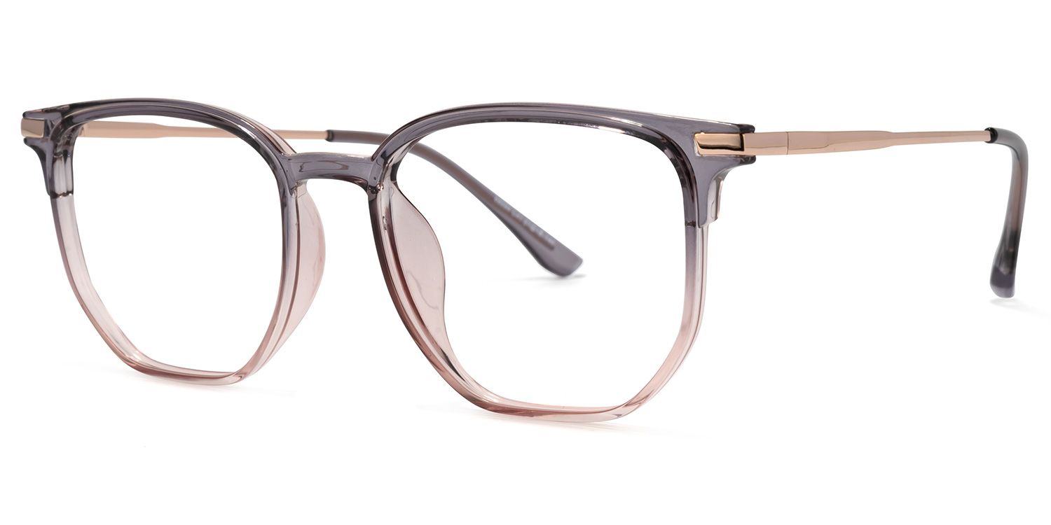 Zarola Grau Quadratisch Brille1