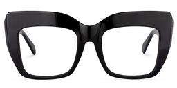 Charmaine Schwarz Cat Eye Brille0
