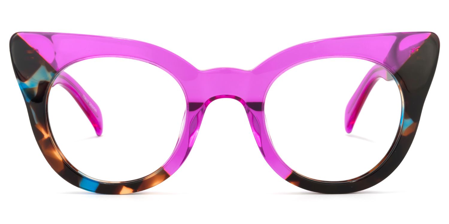 Godwin Lila Schildkröte Cat Eye Brille0