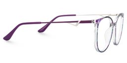 Babbage Blumendruck-Lila Rund Brille5