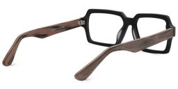 Arthur schwarz Rechteckig Brille3