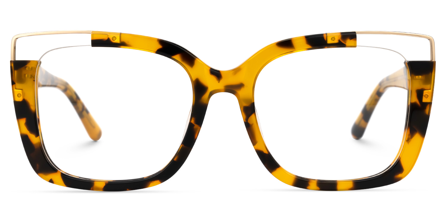 Dortch Gelb-Tortoise Quadratisch Brille0
