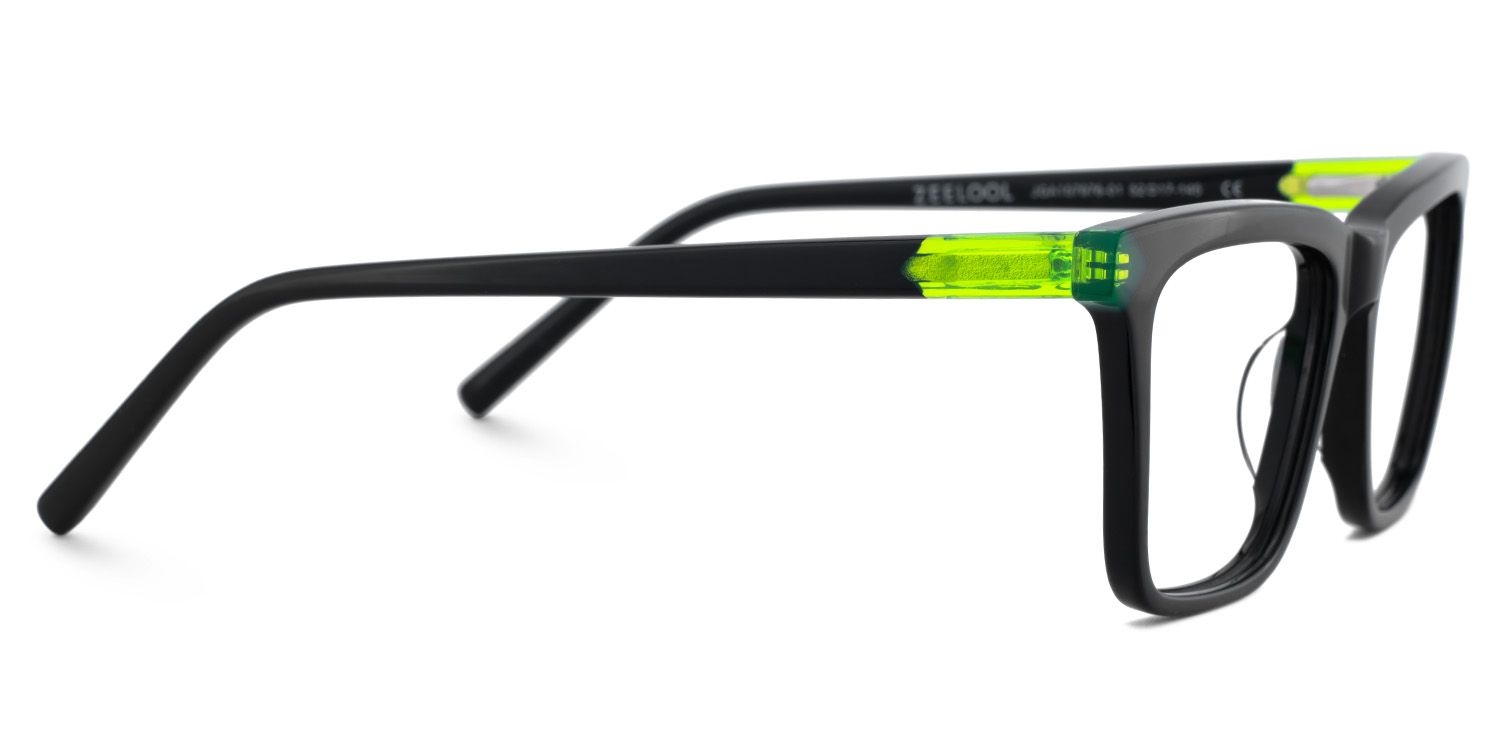 Denver Schwarz Rechteckig Acetat Brille4
