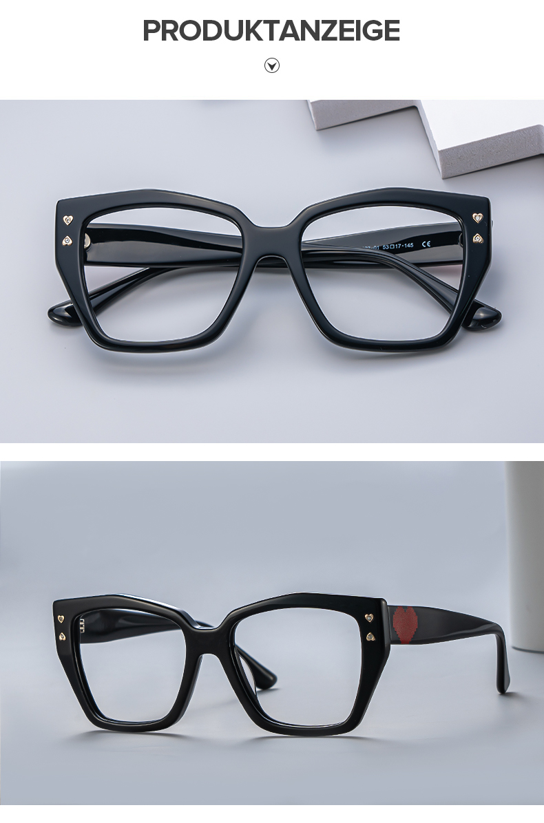 Jemia Schwarz Schmetterling Brille