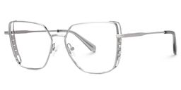 Jamison Silber Quadratisch Brille1