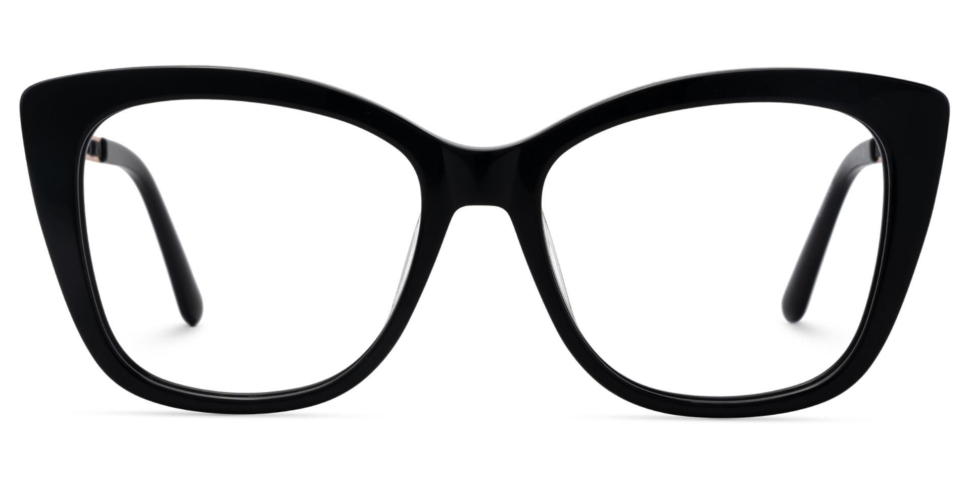 Deangela Schwarz Cateye Gemischte-Materialien Brille2