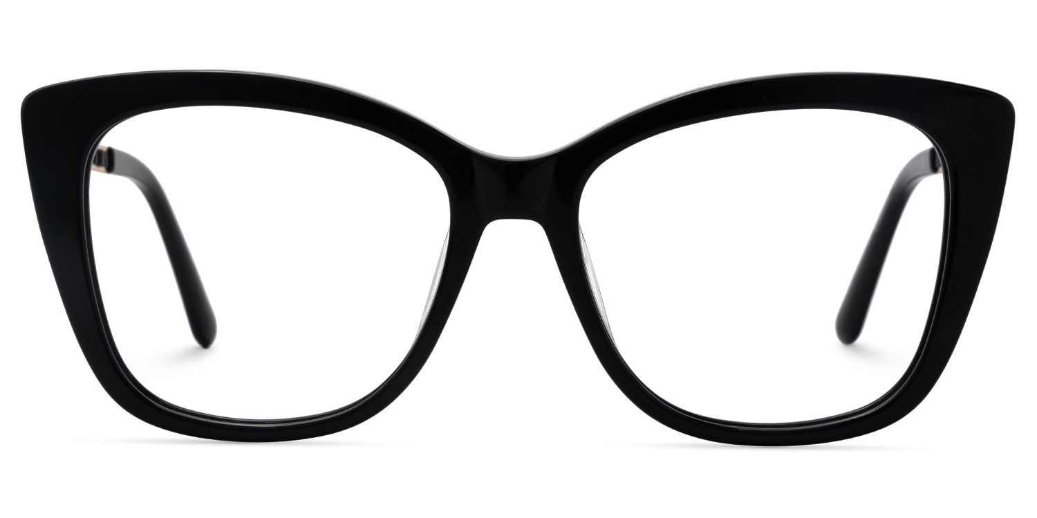 Deangela Schwarz Cateye Brille gutes Bild