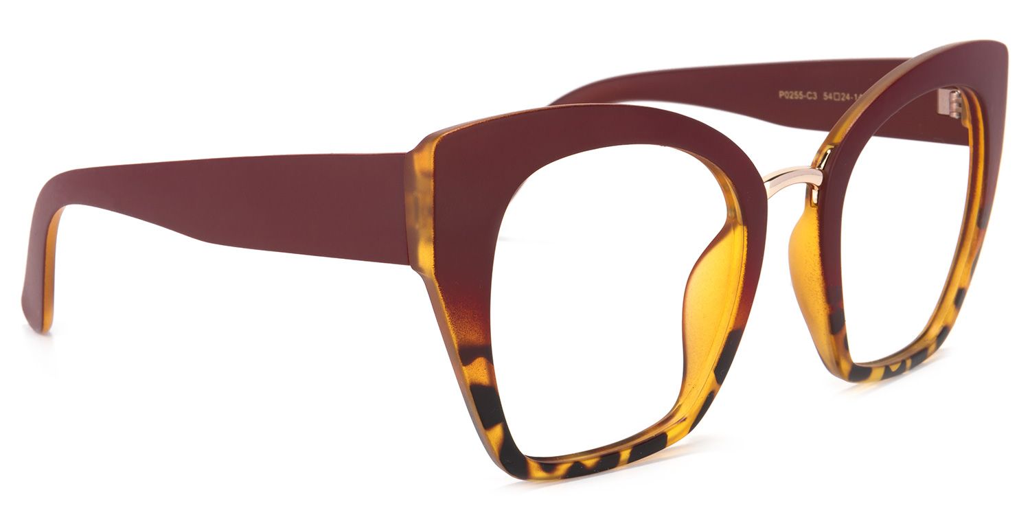 Denis Rot Cateye Brille2
