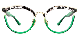 Laraine Grün Cateye Brille0