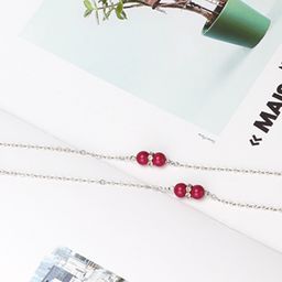 Fannie Silber-Rot Brillenkette1